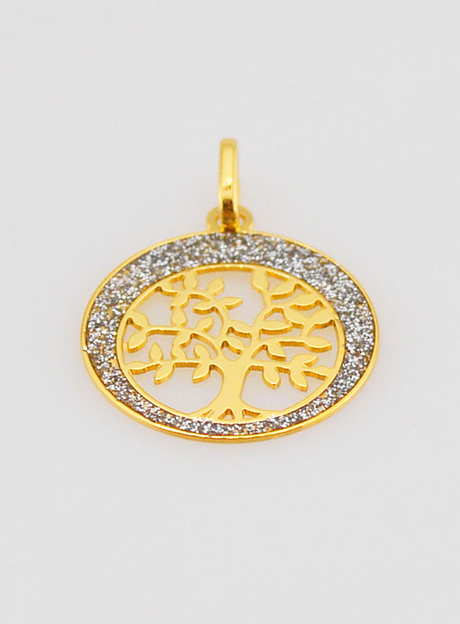 Médaille en Or 9k Arbre de Vie - 14mm (pic 2)