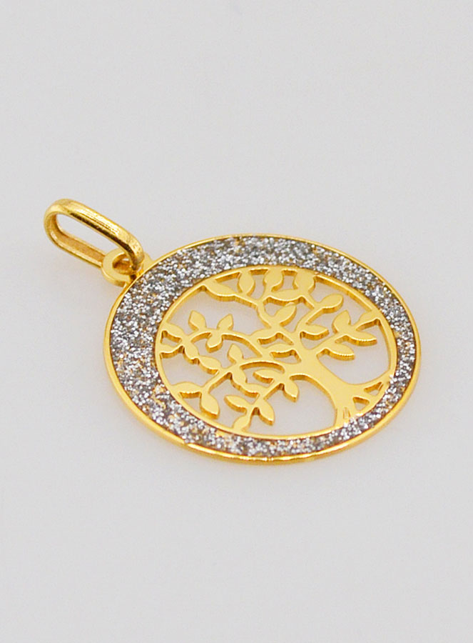 Médaille en Or 9k Arbre de Vie - 14mm (pic 3)