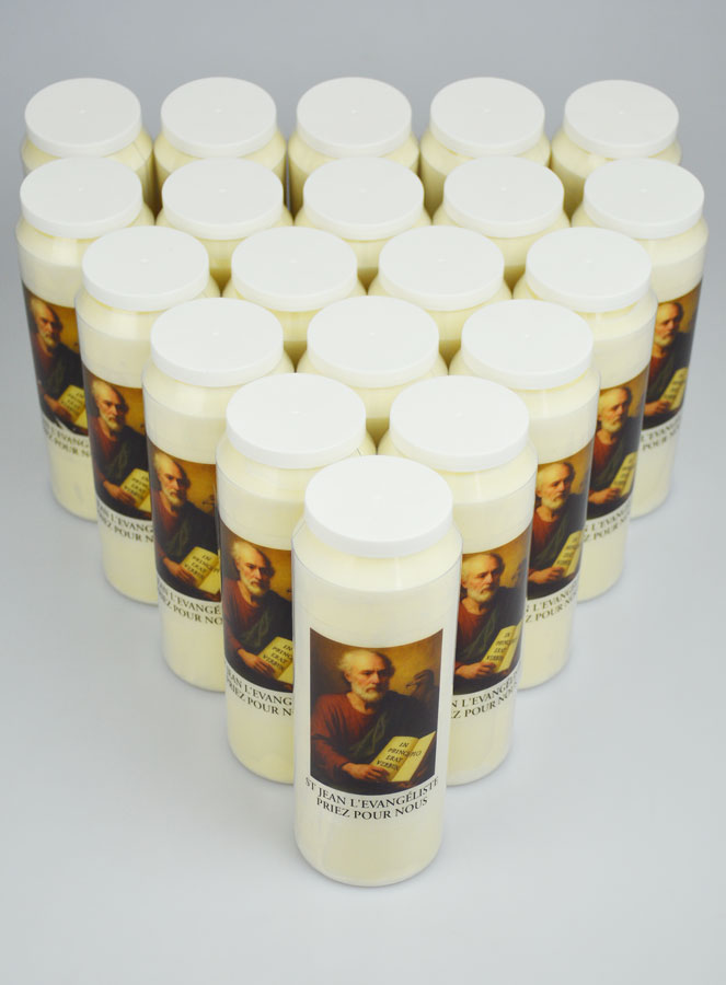 Lot de 20 Bougies de Neuvaine à St Jean Evangéliste (pic 2)