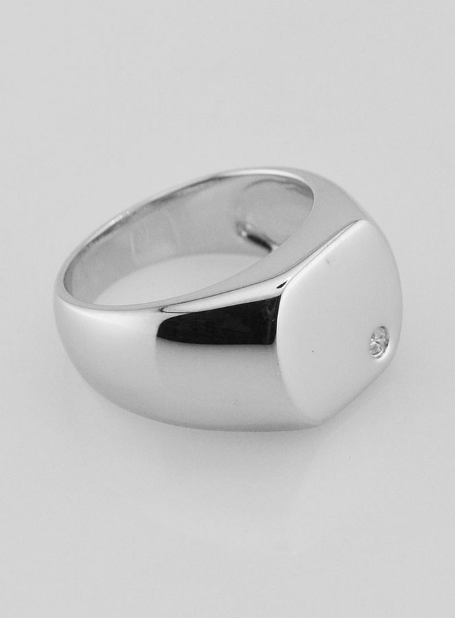 Bague Chevalière en Argent Massif - Taille 56 (pic 3)