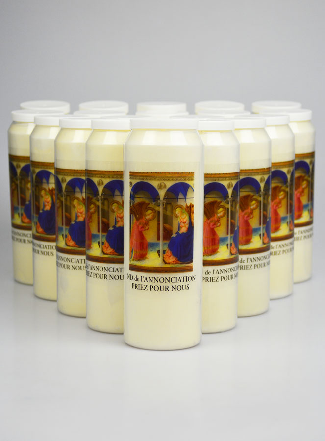Lot de 20  Bougies de Neuvaine à Notre Dame de l'Annonciation (pic 1)