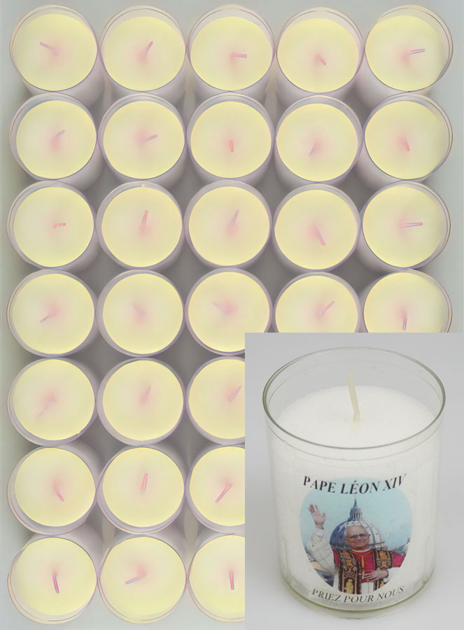 Lot de 48 Bougies Veilleuses Pape Léon XIV (pic 2)