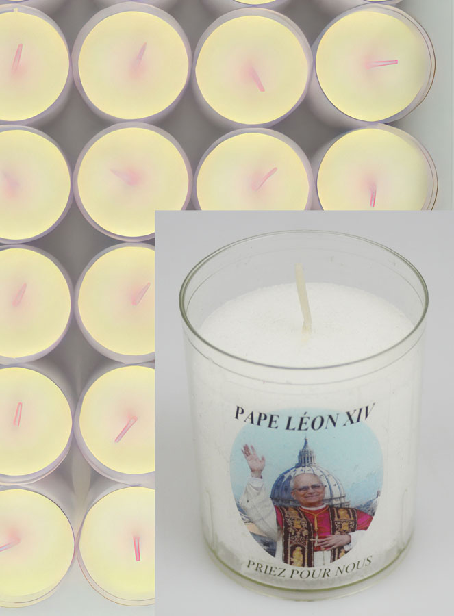 Lot de 48 Bougies Veilleuses Pape Léon XIV (pic 4)