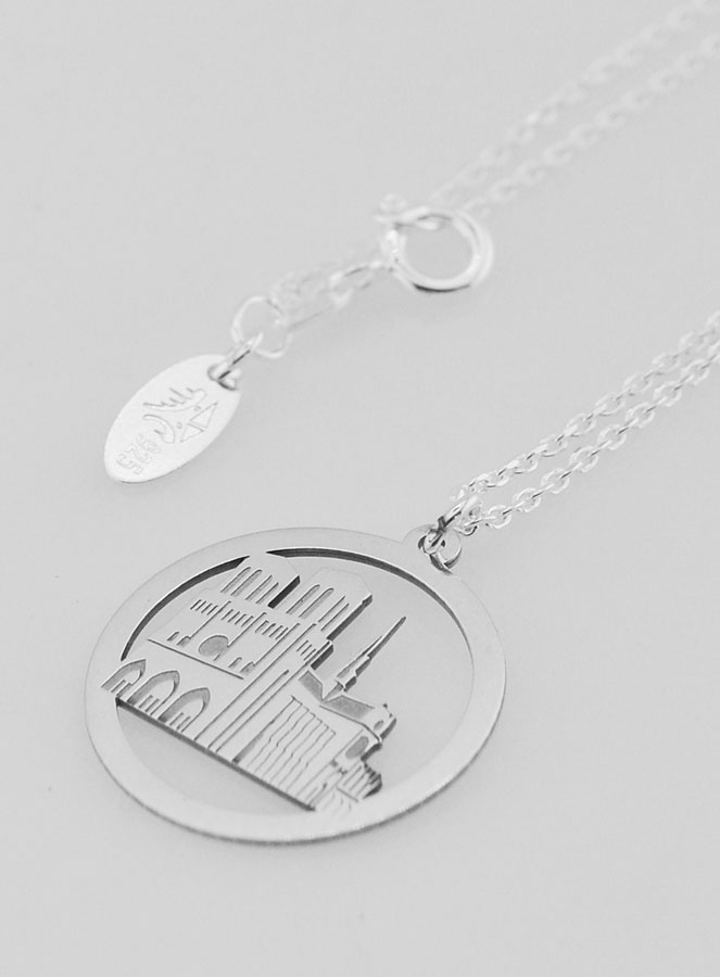 Collier Religieux en Argent - Notre Dame de Paris 20mm (pic 1)