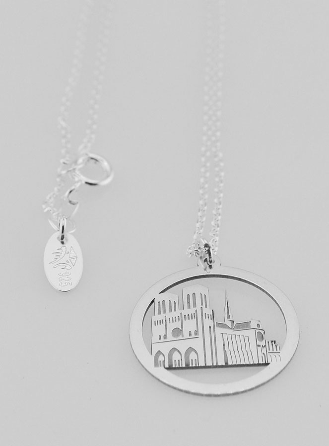 Collier Religieux en Argent - Notre Dame de Paris 20mm (pic 3)