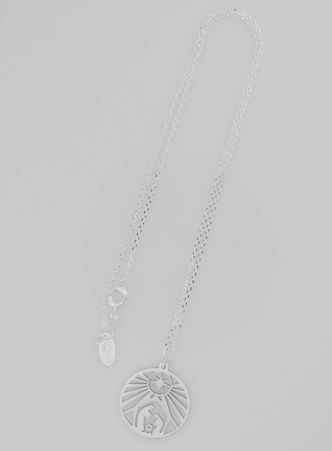 Médaille + Chaîne en Argent - Sainte Famille 20mm (pic 2)