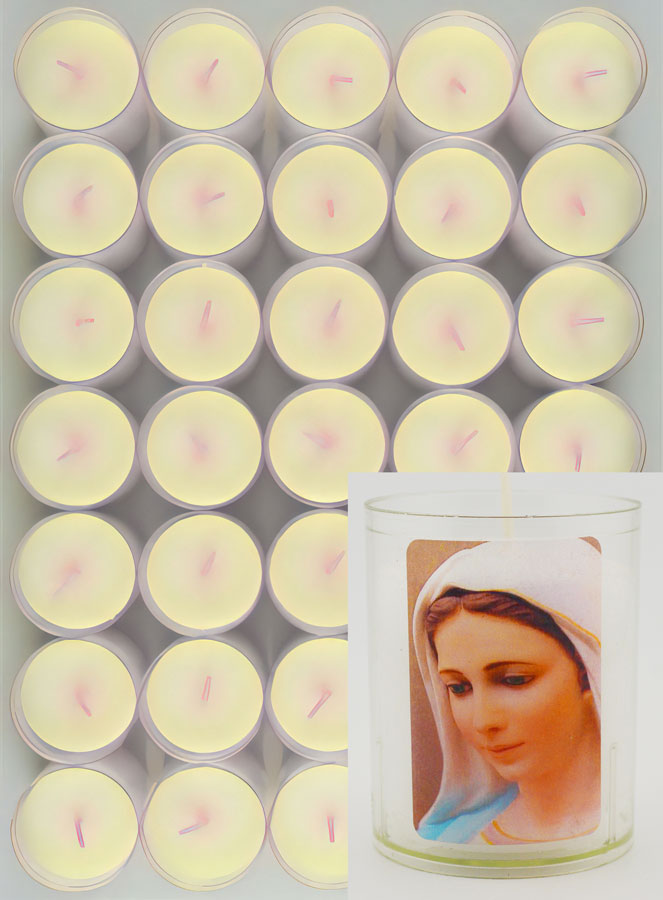 Lot de 48 Bougies Veilleuses ND de Medjugorje (pic 1)