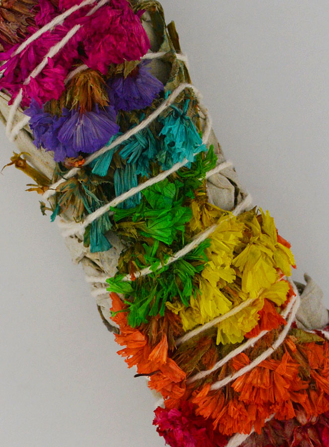 Sauge Blanche & Pétales de Fleurs Multicolores - Fagot 30g (pic 3)