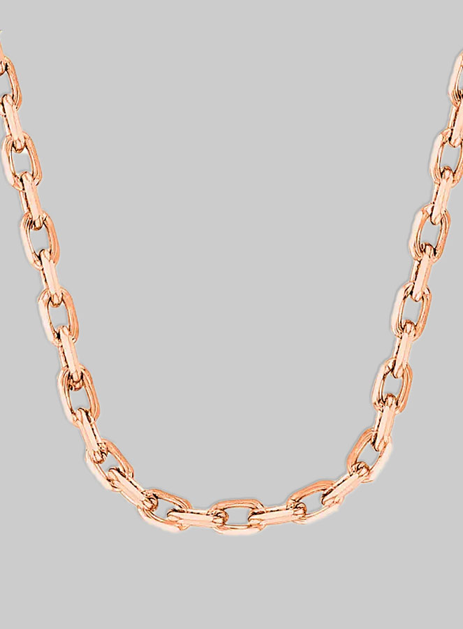 Chaîne en Plaqué Or Rose 45cm - Maille Forçat 1,4mm (pic 1)