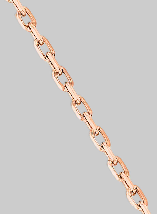 Chaîne en Plaqué Or Rose 45cm - Maille Forçat 1,4mm (pic 2)