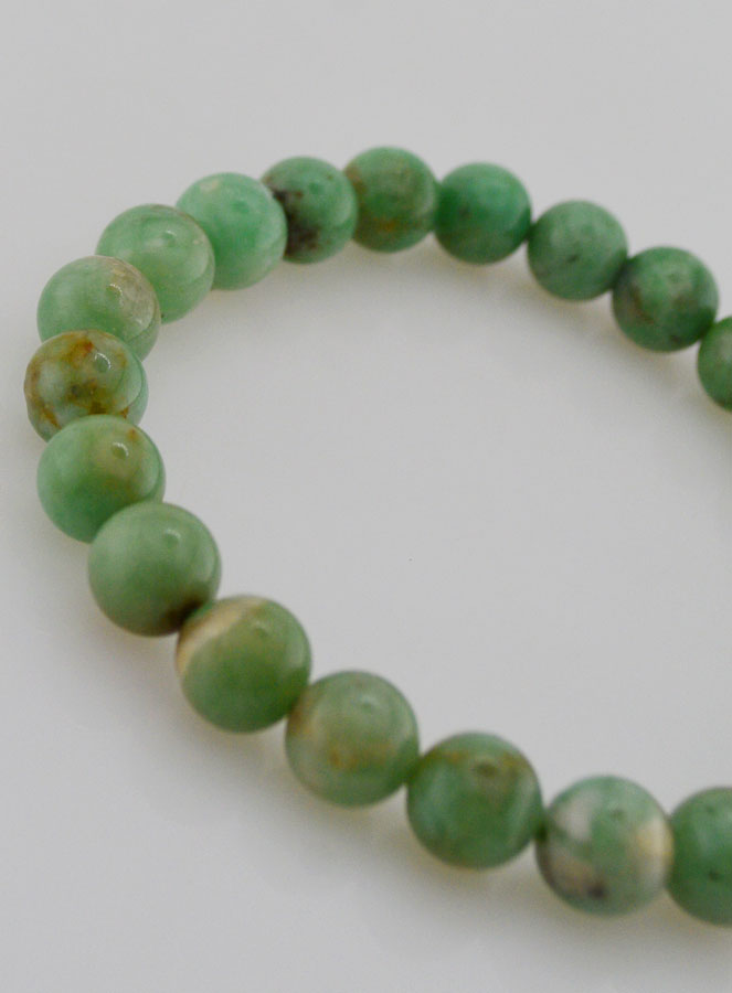 Bracelet en Pierres d'Emeraude AA - 8mm (pic 3)