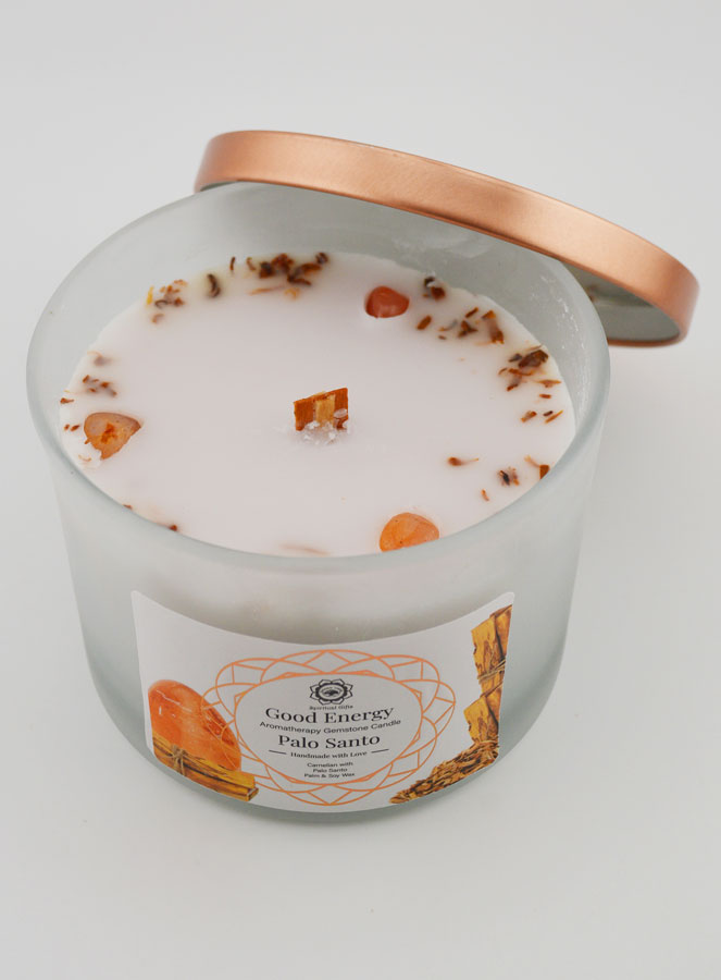 Bougie Parfumée Aromathérapie  256g - Palo Santo & Cornaline (pic 1)