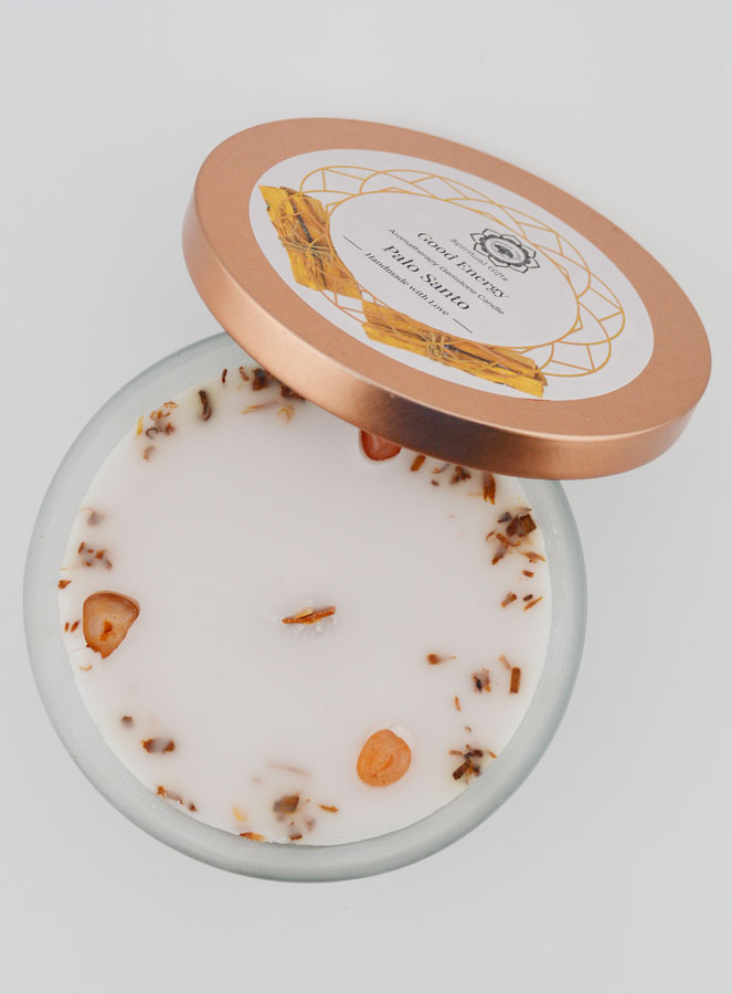 Bougie Parfumée Aromathérapie  256g - Palo Santo & Cornaline (pic 2)