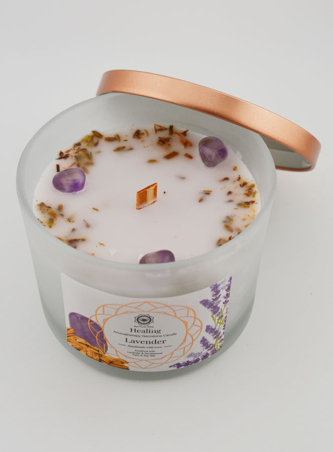 Bougie Parfumée 256g - Lavande & Améthyste (pic 1)