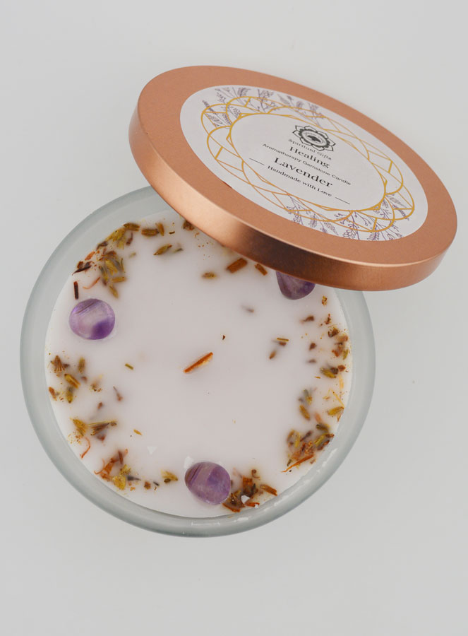 Bougie Parfumée 256g - Lavande & Améthyste (pic 2)