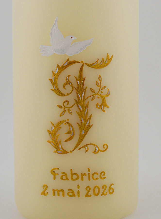 Bougie Souvenir de Confirmation Esprit Saint - Or (pic 3)