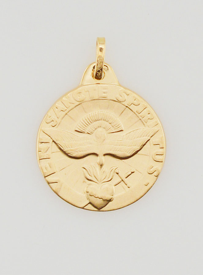 Médaille de Confirmation au Saint Esprit en Or 18 Carats (pic 1)