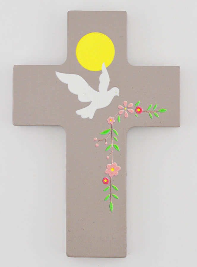 Croix Souvenir de Confirmation en Bois - Saint Esprit (pic 1)