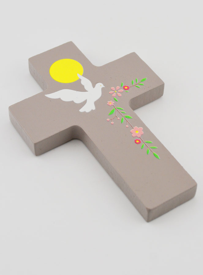 Croix Souvenir de Confirmation en Bois - Saint Esprit (pic 3)