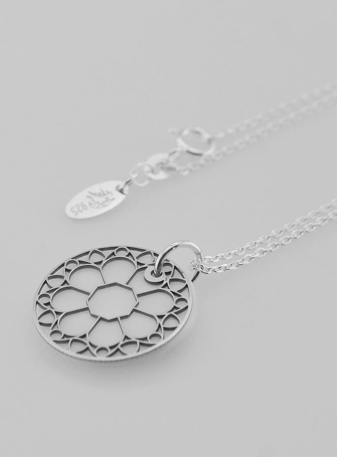 Collier Religieux Vitrail - Argent & Nacre (pic 1)