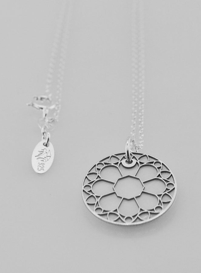 Collier Religieux Vitrail - Argent & Nacre (pic 2)