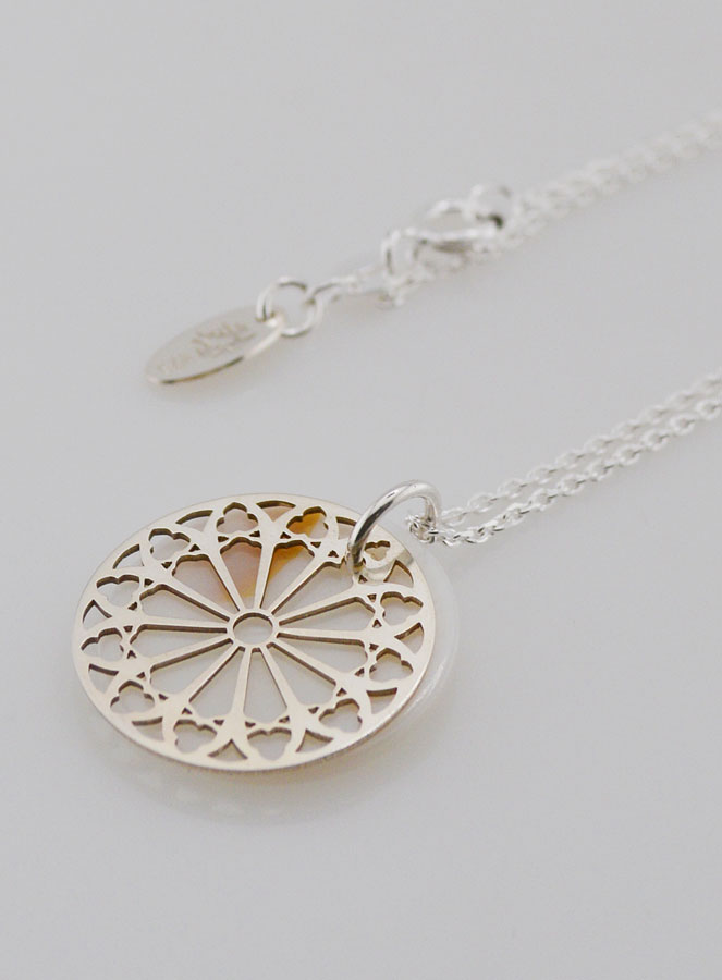 Collier Religieux Vitrail - Argent & Nacre (pic 1)