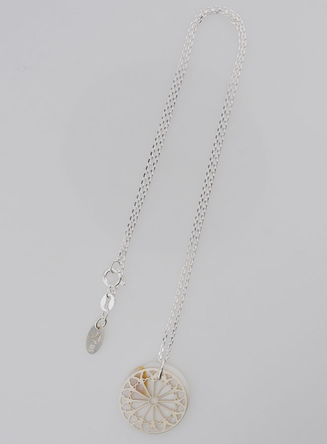 Collier Religieux Vitrail - Argent & Nacre (pic 3)