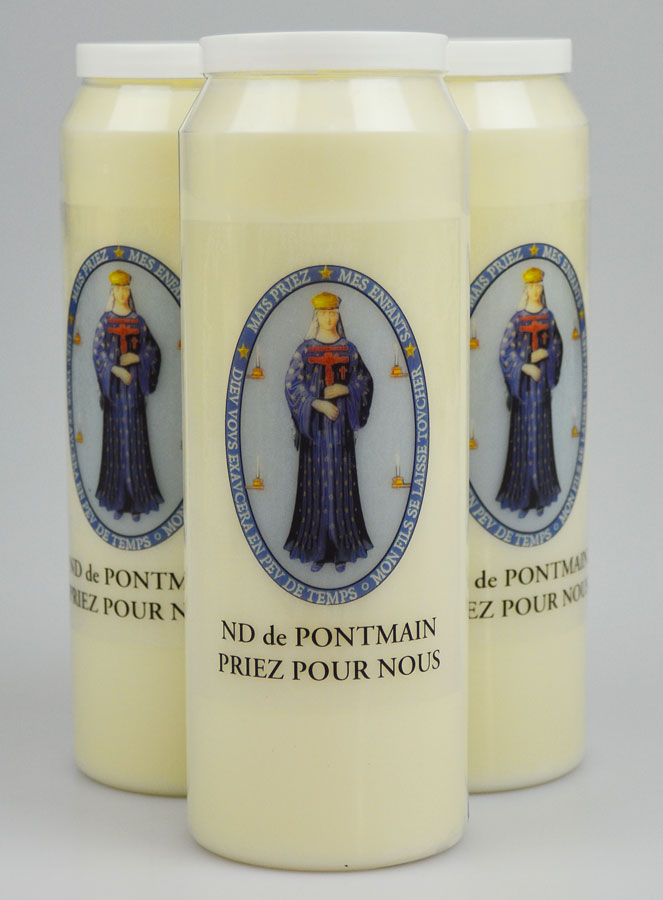 Lot de 3 Bougies de Neuvaine Notre Dame de Pontmain (pic 1)