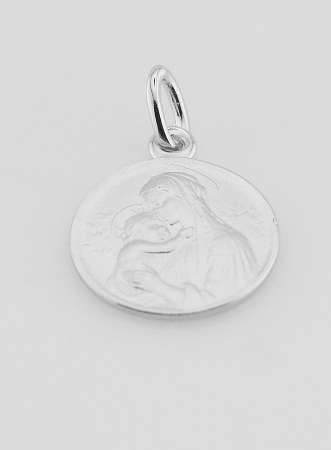 Médaille Argent Vierge de Boticcelli - 16mm (pic 2)