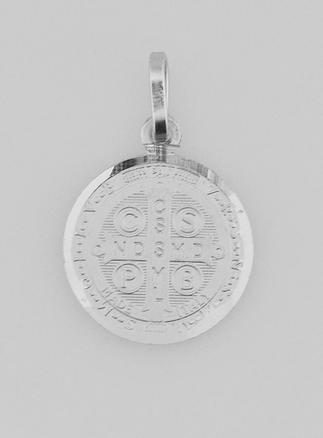 Médaille de Saint Benoît en Argent - 14mm (pic 2)