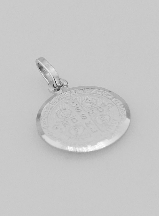Médaille de Saint Benoît en Argent - 14mm (pic 3)