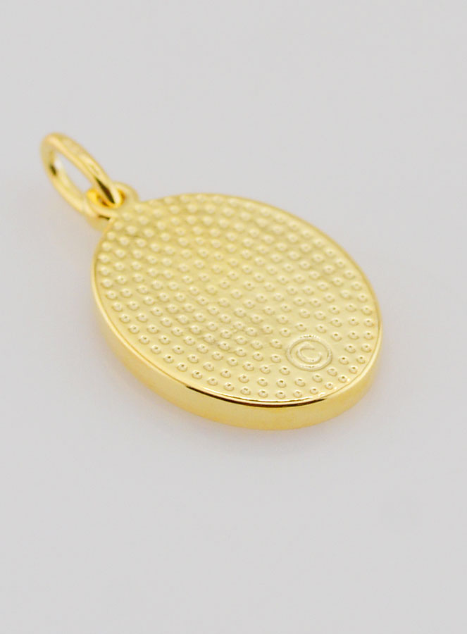 Médaille Plaqué Or Coeur Sacré de Marie - 19mm (pic 4)