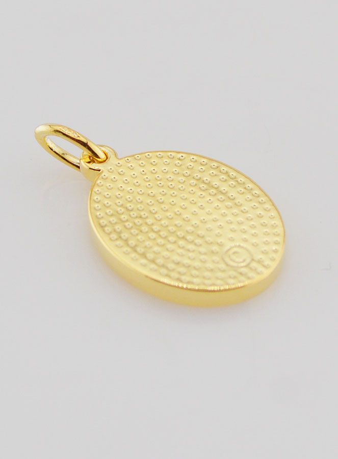 Médaille Plaqué Or Sacré Coeur de Jésus - 19mm (pic 4)