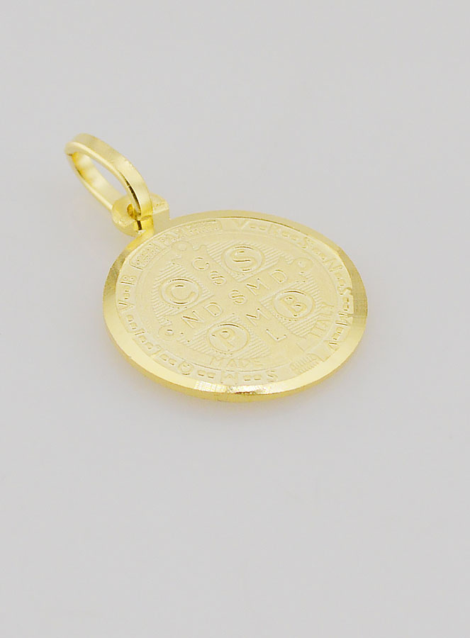 Médaille Plaqué Or Saint Benoît - 14mm (pic 4)