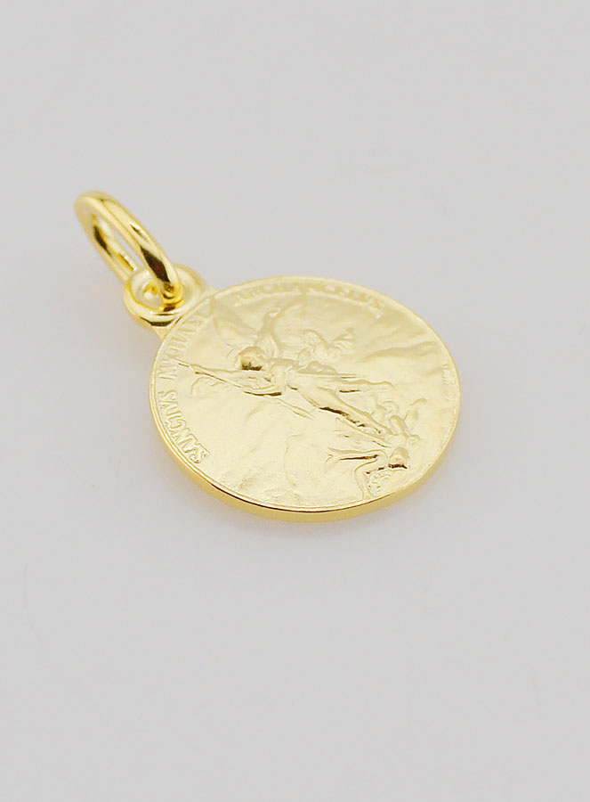 Médaille Plaqué Or St Michel Archange - 14mm (pic 3)