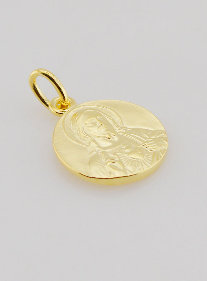 Médaille du Scapulaire en Plaqué Or - 16mm (pic 3)