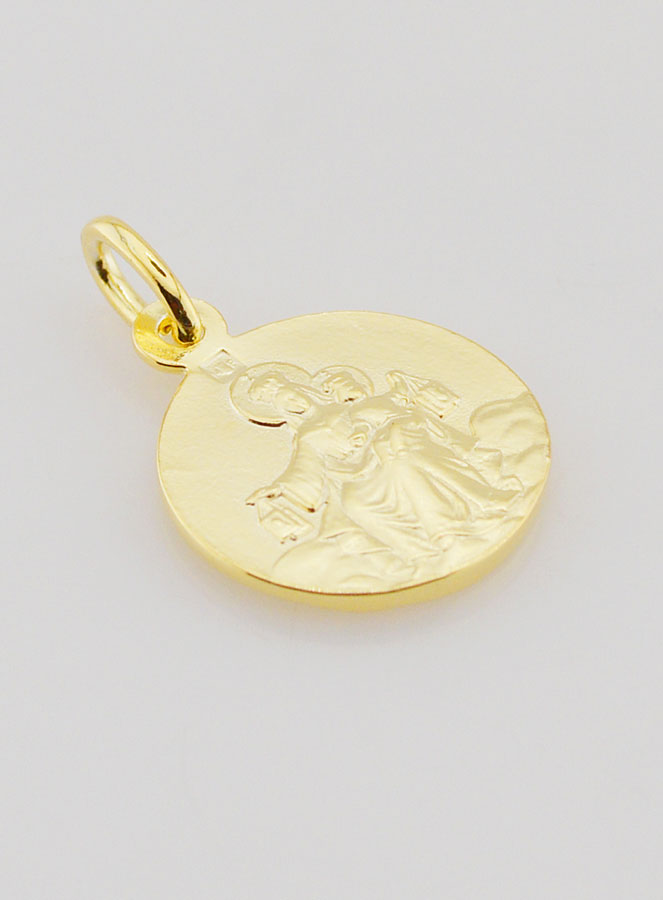 Médaille du Scapulaire en Plaqué Or - 16mm (pic 4)