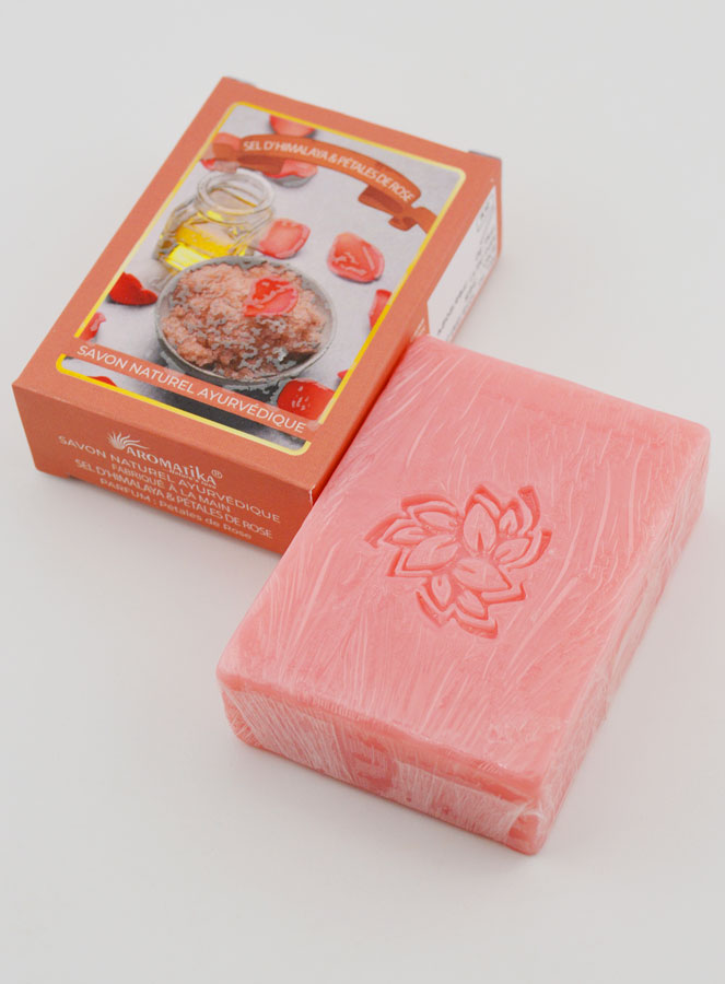 Savon Sel de l'Himalaya & Pétales de Rose - Tradition Ayurvédique (pic 2)
