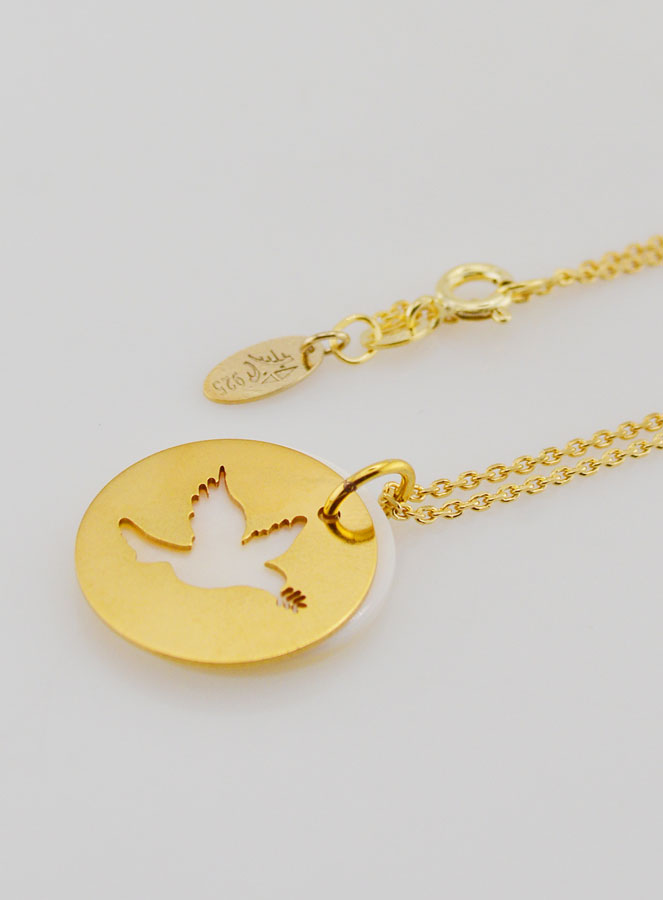 Collier Saint Esprit - Plaqué Or & Nacre (pic 1)