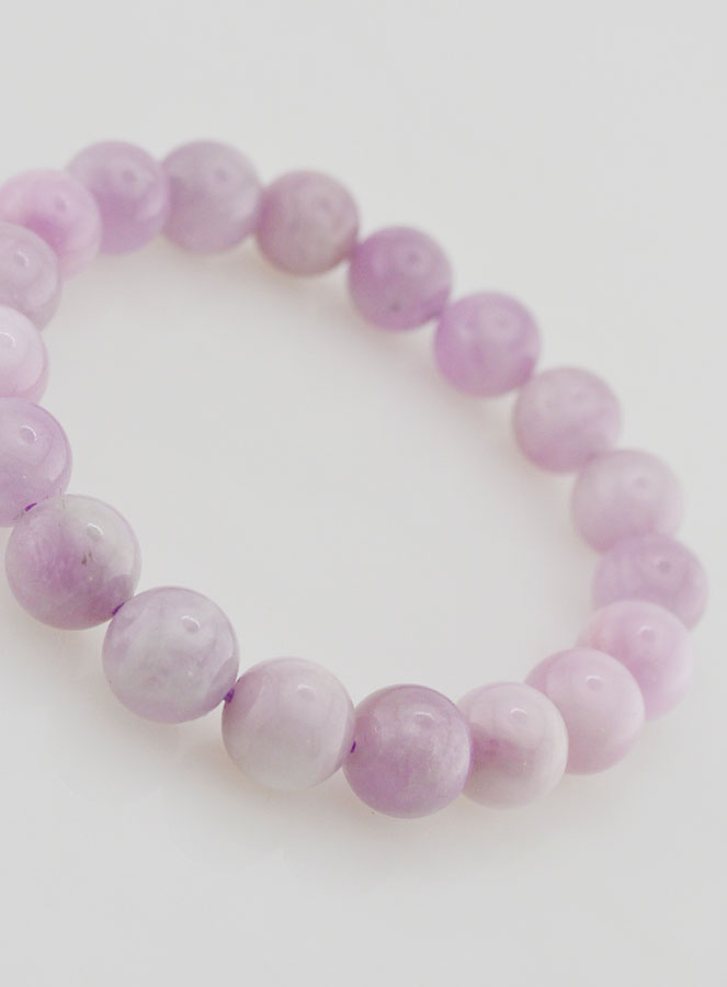 Bracelet en Pierre Naturelle de Kunzite A - 10mm (pic 3)
