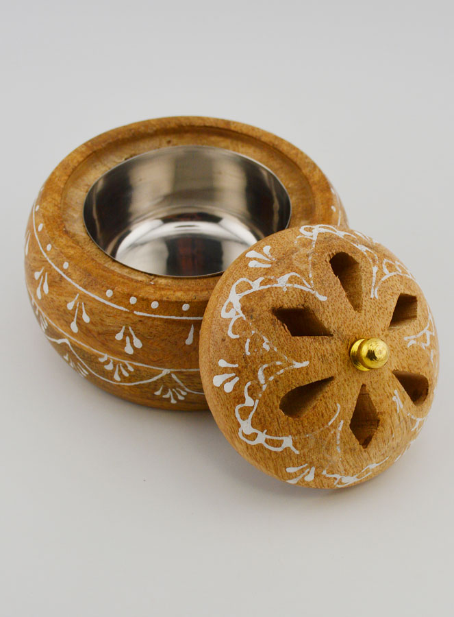 Brûle Encens Artisanal en Bois - 10cm (pic 2)