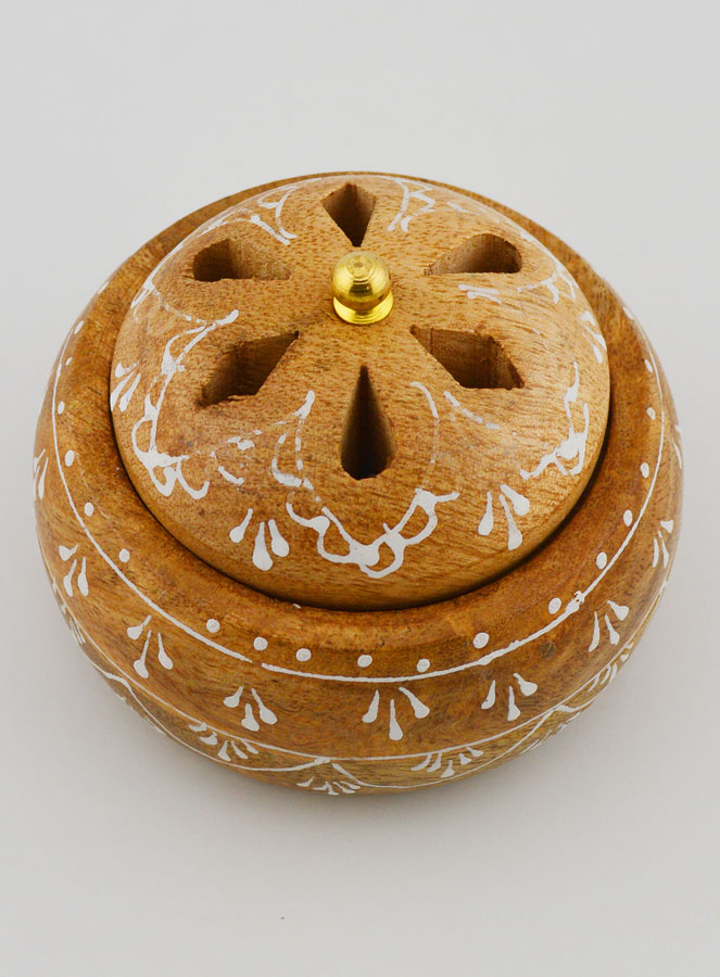 Brûle Encens Artisanal en Bois - 10cm (pic 3)