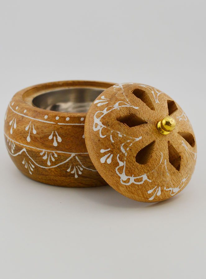 Brûle Encens Artisanal en Bois - 10cm (pic 4)