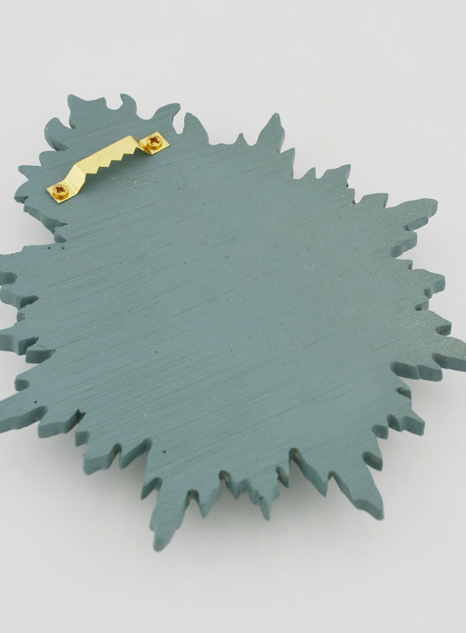 Ex Voto Mural Coeur Rayonnant 17cm - Sauge (pic 4)