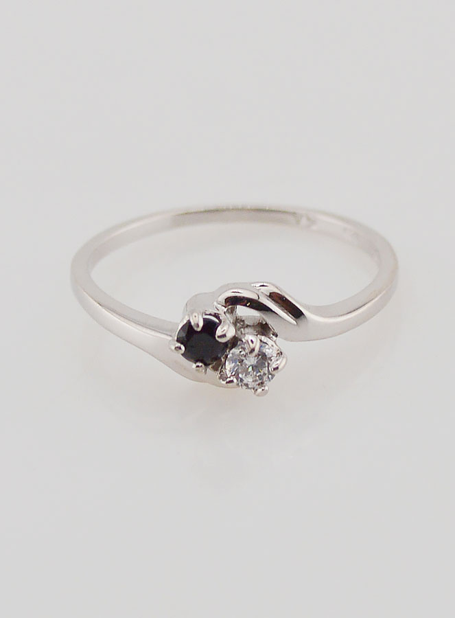 Bague Argent et Zircons T54 (pic 1)