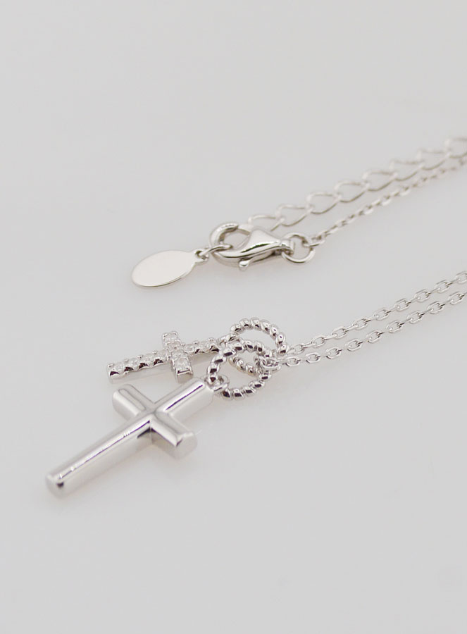 Collier Religieux Pendentifs Croix - Argent 925 (pic 1)