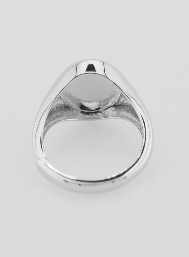 Bague Chevalière en Argent Vierge Miraculeuse - Taille 46-52 (pic 4)