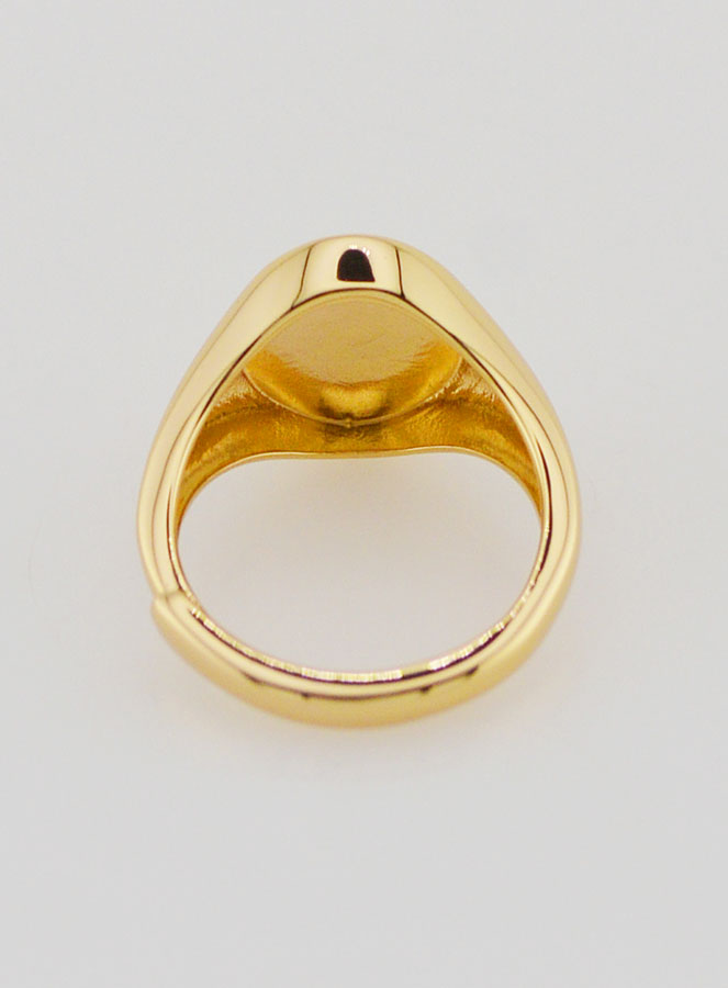 Bague Chevalière Miraculeuse en Argent Doré - T46 à 52 (pic 4)