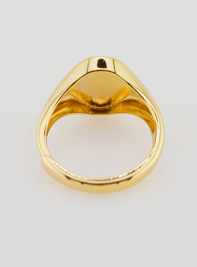 Bague Chevalière Miraculeuse en Argent Doré - T52 à 56 (pic 4)