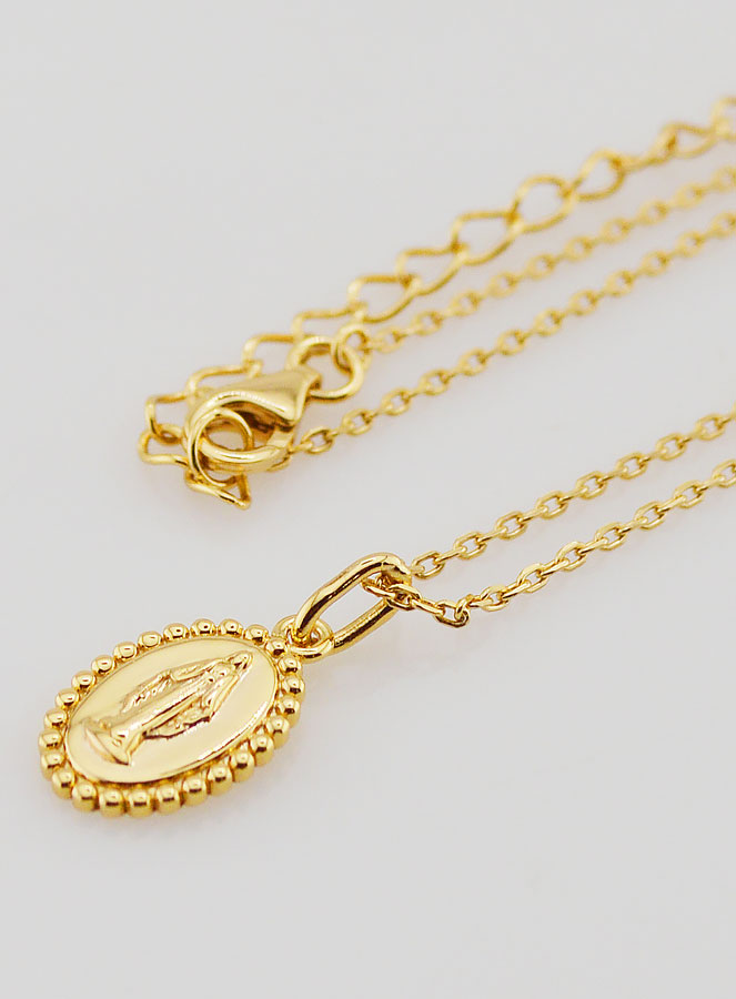 Collier Religieux Vierge Miraculeuse - Argent 925 Doré (pic 1)